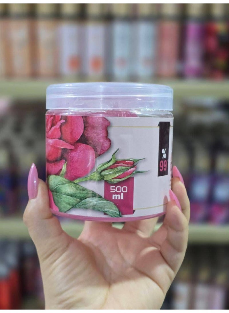 Biosoft Natural Rose Gel for Hydration and Soothing - 500ml - Image 2